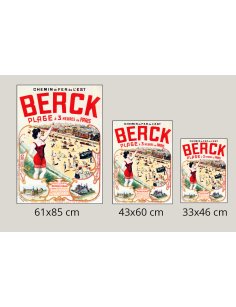 Affiche Berck Plage disponible en trois formats