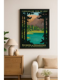 Affiche Gérardmer – lac de Retournemer en décoration murale
