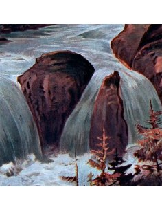 Détail de la cascade en contrebas – Affiche Haute Engadine