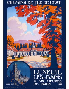 Affiche vintage Luxeuil-les-Bains – vue complète