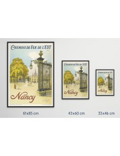 Affiche de Nancy disponible en trois formats encadrés