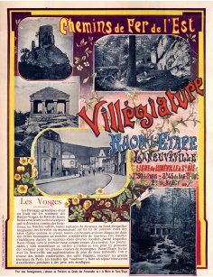 Affiche ancienne des Chemins de fer de l'Est – Raon-l’Étape