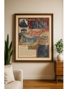Affiche Raon-l’Étape encadrée dans un salon moderne