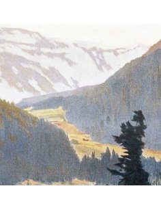 Détail de la vallée dans l’affiche Traversée des Vosges