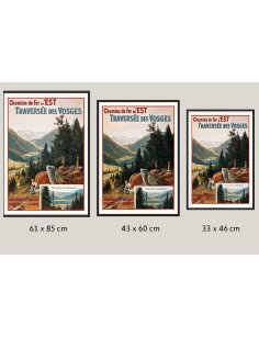 Affiches Traversée des Vosges aux trois formats disponibles