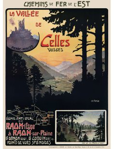 Affiche ancienne – Vallée de Celles dans les Vosges