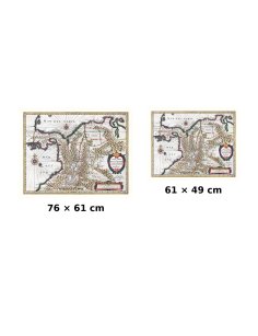 Carte ancienne de l’Amérique centrale disponible en deux formats : 76x61 cm et 61x49 cm