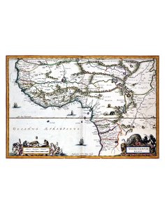 Carte ancienne de l’Afrique occidentale datée de 1623
