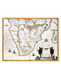 Carte ancienne de l’Afrique australe datée de 1635