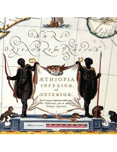 Cartouche ornemental de la carte ancienne de l’Afrique australe (1635)