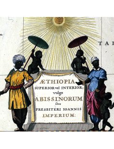 Détail carte ancienne Éthiopie – cartouche décoratif
