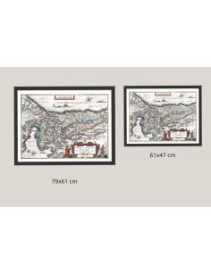 Présentation des deux formats de la carte ancienne Terra Sancta de 1629