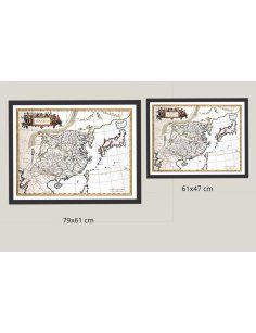 Présentation des deux formats disponibles de la carte ancienne Chine 1655