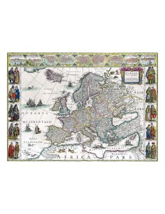 Carte ancienne de l’Europe de 1664 par Willem Blaeu