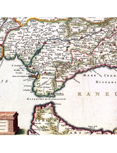 Détail de la carte ancienne 1681 – Gibraltar