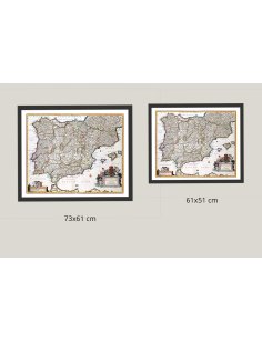 Carte ancienne 1681 – deux formats disponibles : 73x61 cm et 61x51 cm
