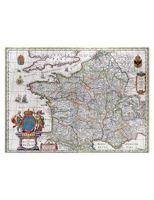 Carte ancienne du Royaume de France par Willem Blaeu (1661) Carte ancienne du Royaume de France par Willem Blaeu (1661)