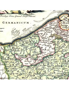 Vue détaillée des côtes belges sur la carte ancienne de Nicolas Visscher de 1684