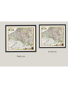 Présentation murale des deux formats disponibles de la carte Belgii Regii Tabula