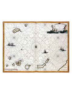 Carte ancienne des îles Canaries par Joan Blaeu (1667)
