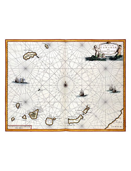 Carte ancienne des îles Canaries par Joan Blaeu (1667)