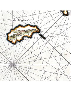 Détail de la carte ancienne de 1667 – île de Madère