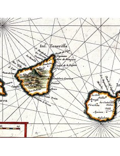Détail de la carte ancienne de 1667 – île de Tenerife