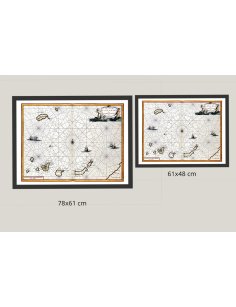 Vue des deux formats disponibles pour la carte des îles Canaries (1667)