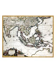 Carte ancienne de l’Indonésie et de l’Asie du Sud-Est par Nicolas Visscher, 1681