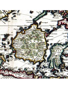 Détail de la carte de 1681 illustrant l’île de Bornéo