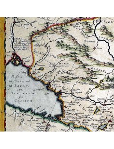 Détail de la carte de la Tartarie – mer Caspienne stylisée