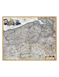 Carte ancienne de la Flandre de 1680 par Nicolas Visscher