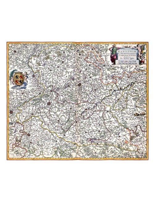 Carte ancienne du Comté de Hainaut 1682 par Nicolas Visscher