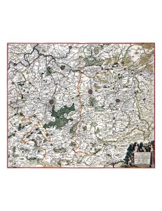Carte ancienne du Brabant méridional en 1688, vue d’ensemble – Frederik de Wit
