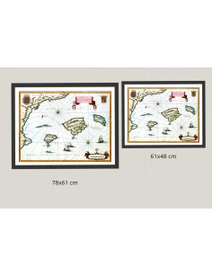 Les deux formats disponibles de la carte ancienne des Baléares