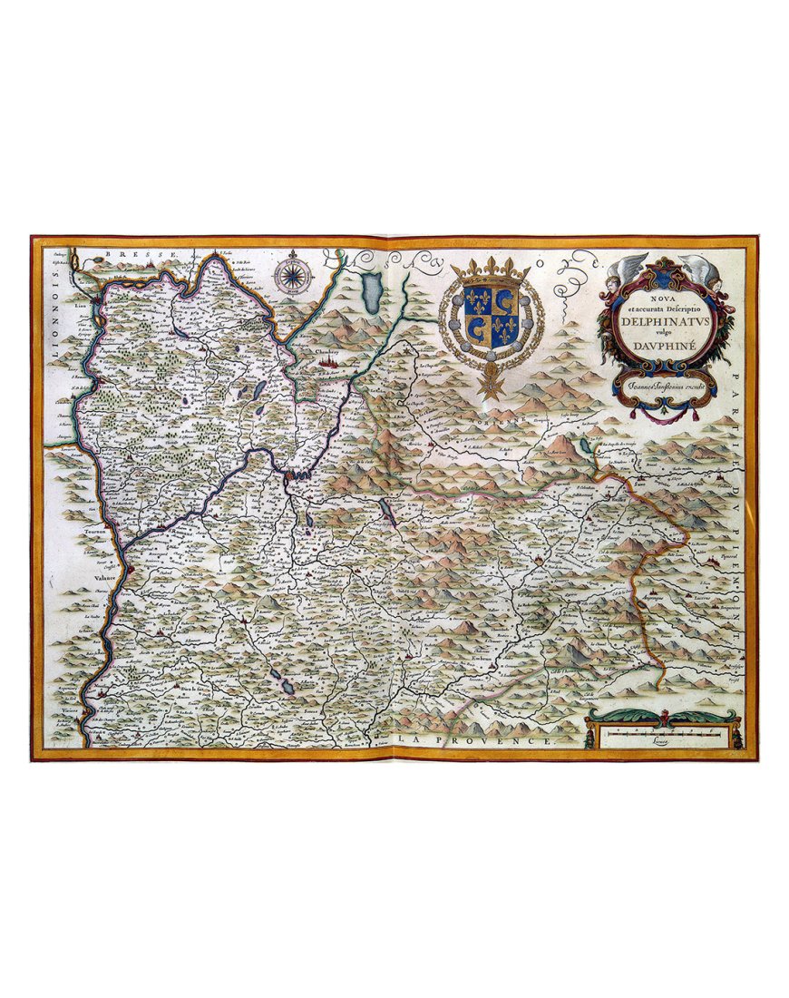 Carte ancienne du Dauphiné par Joan Blaeu et Jan Jansson (1638)