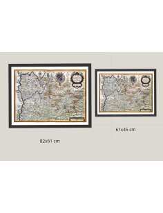 Comparaison des tailles 82x61 cm et 61x45 cm pour la carte ancienne du Dauphiné (1638)