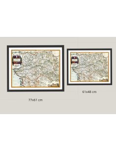 Comparaison des tailles 77x61 cm et 61x48 cm pour la carte ancienne de l'Orléanais (1662)