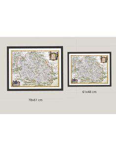 Comparaison des tailles 78x61 cm et 61x48 cm pour la carte ancienne du Bourbonnais (1631)