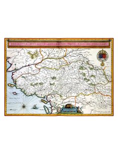 Carte ancienne du Duché du Poitou par Willem Blaeu (1635)