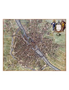 Plan ancien détaillé de Paris par Johannes Janssonius (1657)