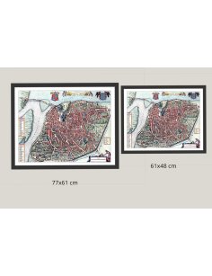 Comparaison des tailles 77x61 cm et 61x48 cm pour le plan ancien d'Avignon (1663)