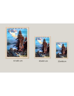 Comparaison des tailles 61x85cm, 43x60cm, 33x46cm pour l'affiche rétro de Gérardmer