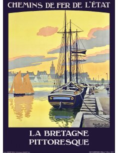 Affiche Bretagne Pittoresque Roscoff par Constant Duval