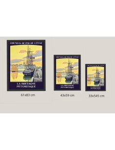 araison des tailles d'affiche vintage de Ros