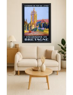 Affiche Saint-Thégonnec décoration vintage intérieure