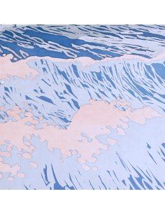 Détail des grandes vagues sur la côte de Cancale