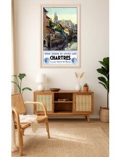 Affiche Chartres Duveroie décoration vintage