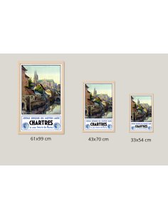 Comparaison des tailles d'affiche Chartres Cathédrale