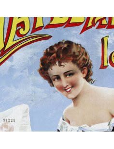Détail de la dame en maillot de bain sur l'affiche